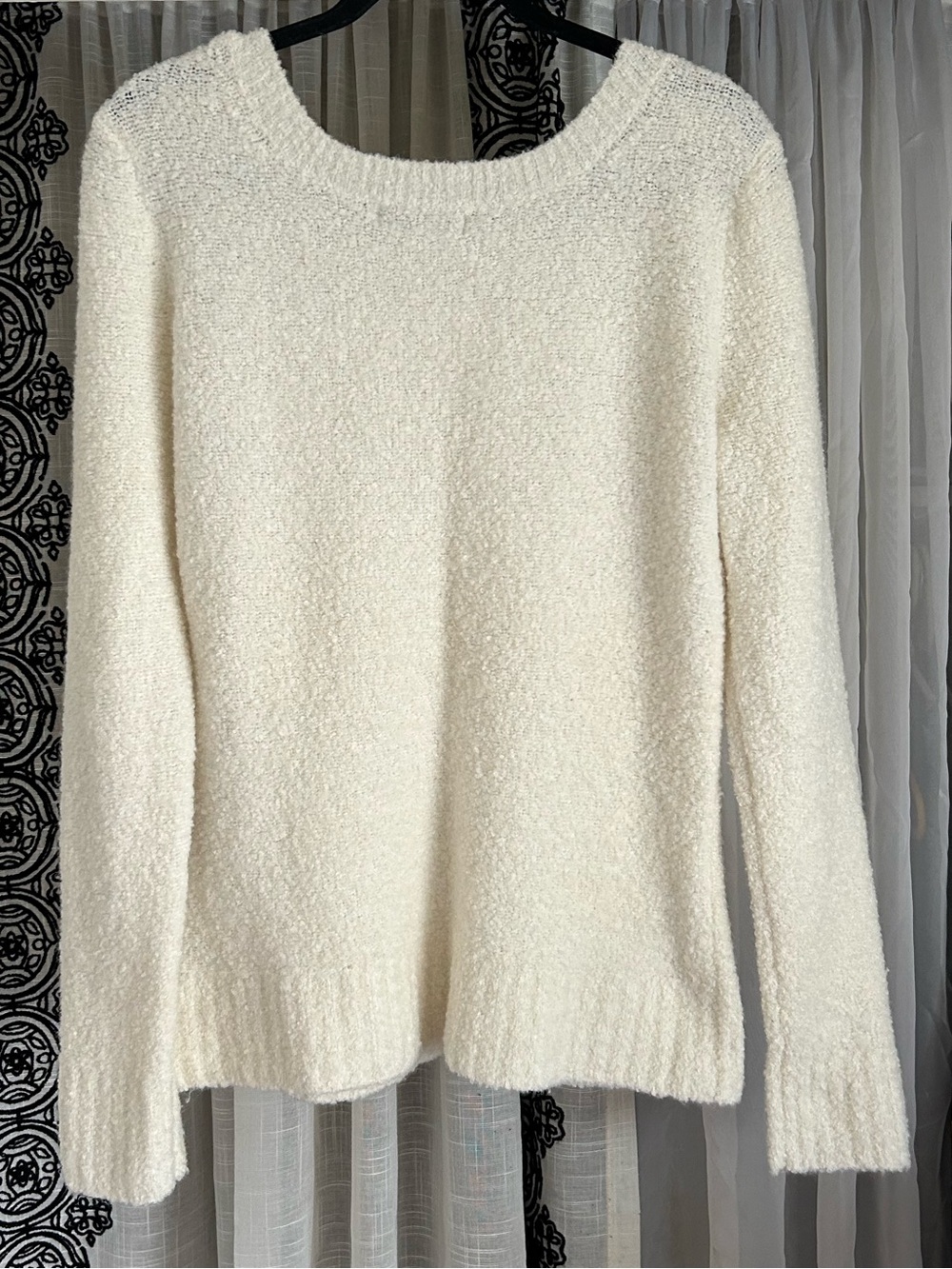 White Button-Shoulder Soft Sweater - Picture 2 of 5